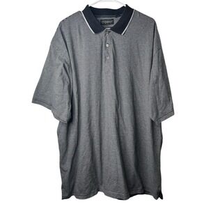Vintage Reebok Golf Polo Shirt Black & White Moisture-Wicking Retro 90s Mens XXL